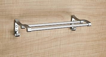 FORTUNE 18 INCH Stainless Steel Towel Rack Cum Towel Bar | Bathroom Towel Rod Holder | Wall Mounted Hand Towel Rail for Kitchen and Washroom | Towel Hanger | Towel Stand | Towel Holder