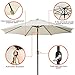 UMARDOO Patio Umbrella,9 Ft Durable Alloy and Ribs Outdoor Table Umbrella with Push Button Tilt and Crank, Fade Resistant,Water Proof Patio Table Umbrella (Ivory)