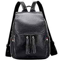 ALTOSY Genuine Leather Backpack for Women Fashion Ladies Rucksack Travel Bag (S78 Black)