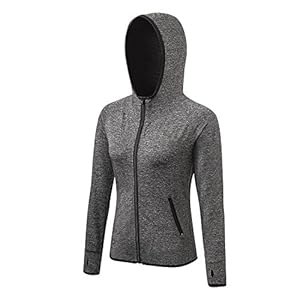 Onlyway Snelle Droge Lange Mouw Hardlooptruien voor dames met rits, Fitness Yoga Sport Top