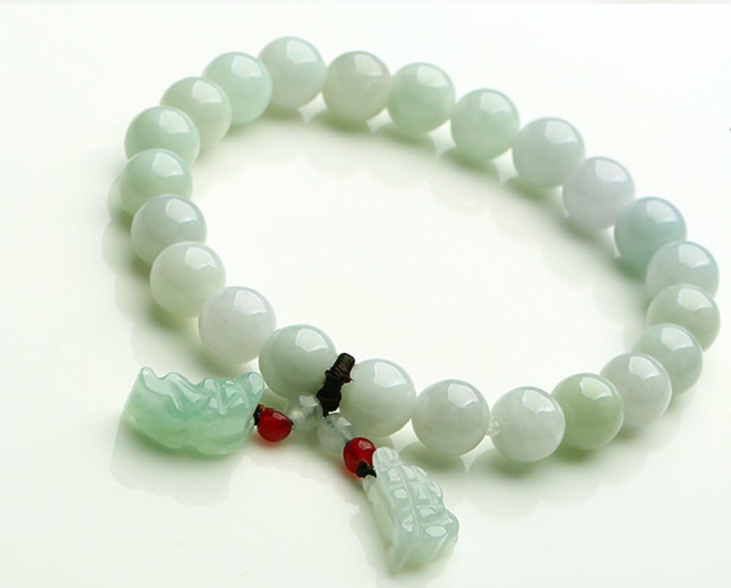 Natural Genuine Beads Jade Bracelet with handmade A++ natural brave troops Jade pendant