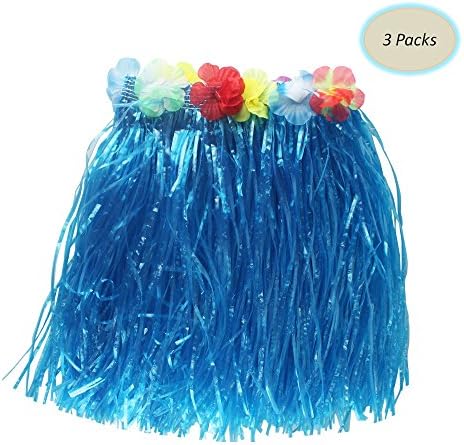 YL trd V 3 Packs of Hawaiian Grass Skirt Hula Grass Skirts for kids and adults