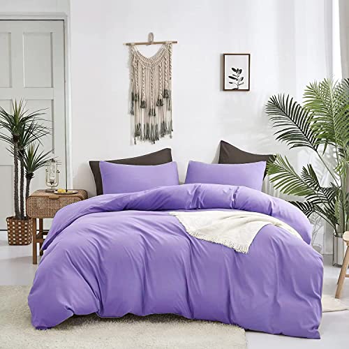 Houseri Purple Comforter Set King Lavender Bedding