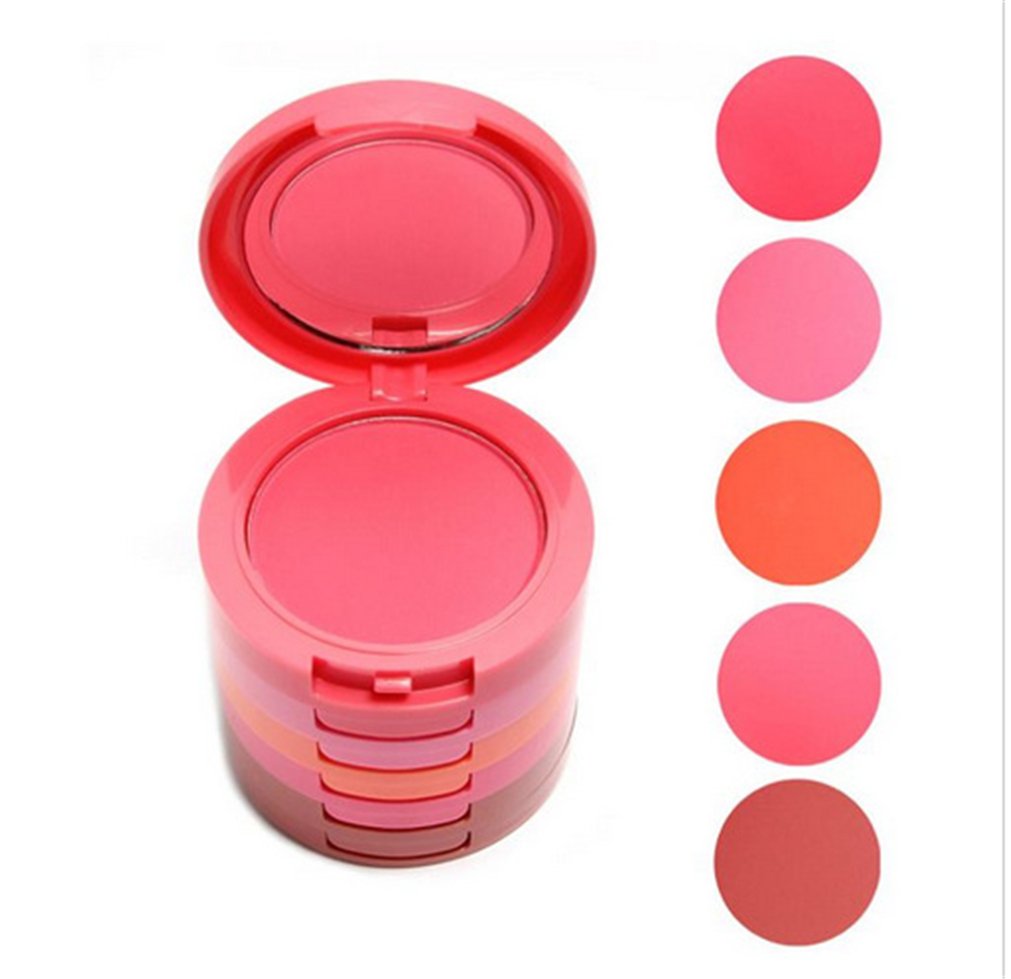 Meao Multilayer 5 Colors Blusher Compact Powder Makeup