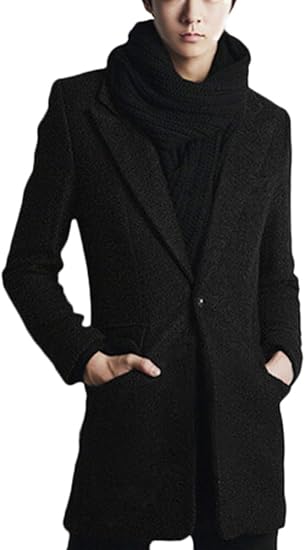 Amazon Co Jp アモイズ Amoiz メンズアウター メンズジャケット スーツ ピーコート Pコート トレンチコート 冬向きアウター パーカー コート 大きいサイズありtm12lwc14nov05 L ブラック 服 ファッション小物