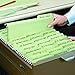 Smead FasTab Hanging File Folder, 1/3-Cut Built-in Tab, Letter Size, Moss, 20 Count (64082)