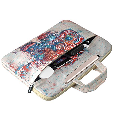 Laptop Case 13.3, HESTECH Laptop Shoulder Bag Computer Case Compatible for 12.9-13.3 MacBook Air/Pro | Surface Book | Dell HP ASUS Acer Chromebook Notebook (Elephant) - Thumbnail 2