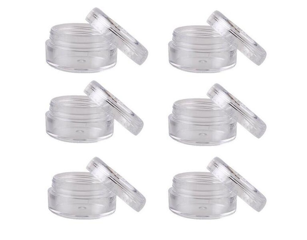 50 Pcs Clear Empty Plastic Cosmetic Containers Box Case Bottles 10 Gram Size Pot Jars Eyshadow Container Lot Makeup Cosmetic Tool