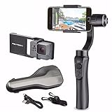 Zhiyun Smooth Q w/ Plate, 3-Axis Handheld Gimbal Stabilizer for Smartphone & Gopro Hero 6 / 5 / 4 / 3 & Xiaomi Yi action camera Wireless Control Vertical Shooting Panorama Mode (Zhiyun Smooth-Q Black)