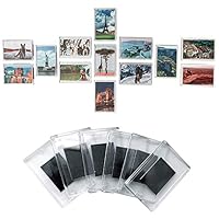 Set of 50 Blank Photo Frame Fridge Magnets by Kurtzy - Quality Clear Acrylic Refrigerator Magnet with Picture Insert Size 7cmx4.5cm - Magnetic Frame Great for Family Photos, art work & Fun for Kids