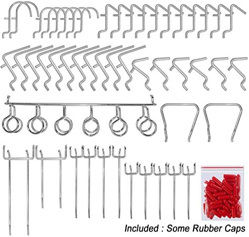 MUTOCAR Peg Hook Organization 50Pcs Peg Board Hook Set