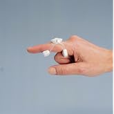 Rolyan Sof-Stretch Short Extension Splint, Easily Adjusts to Finger Width, Provides Dynamic Force to Assist The PIP Into Extension, Latex-Free, White, X-Large