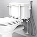 SonTiy Handheld Bidet Sprayer Shattaf Cloth Diaper Sprayer for Toilet Attachment with Adjustable Water Pressure Control Shut-off Brass T- Valve ABS Chrome