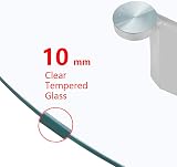 GOLDFAN Round Glass Dining Table 100 cm Chrome Legs 8mm Tempered Glass view 4