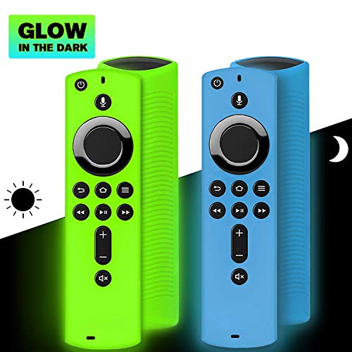 2 Pack Remote Cover for Fire TV Stick 4K / Fire TV Cube/Fire TV (3rd Gen), Shockproof Anti Slip Silicone Remote Case Compatible with All-New 2nd Gen Alexa Voice Remote Control