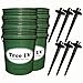 Tree I-V 6-Pk Original Base Root Feeder Watering System - Durable Self-Supported 5-Gal Reservoir with No-Hands Filling - Water 6 Trees in 6 Minutes - Weekly
