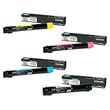 Lexmark C950X2CG, C950X2KG, C950X2MG, C950X2YG High Yield Toner Cartridge Set
