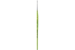 da Vinci Student Series 373 Fit for School and Hobby Paint Brush, Round Elastic Synthetic with Green Matte Handle, Size 0