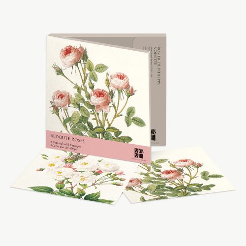 Museums and Galleries Marketing. Classics 123 x 123mm Roses Designed Note Card Wallet with Envelope (Pack of 8)