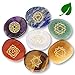 NatureWonders All Natural Chakra Stone Set with Information Brochure & Travel Pouch - Healing Crystals, Polished Palm Stone, Meditation, Reiki, Energy