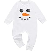 Fantasy Era Infant Christmas Baby Boy Girl Snowman Outfit Newborn Long Sleeve Clothes One-Piece Romper