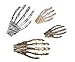 Cuhair 4pcs Fashion Metal Crystal Rhinestone Hair Accessories Skeleton Claws Skull Hand Hair Clip Hairpin Zombie Punk Horror Bobby Claw Barrette For Women Girl