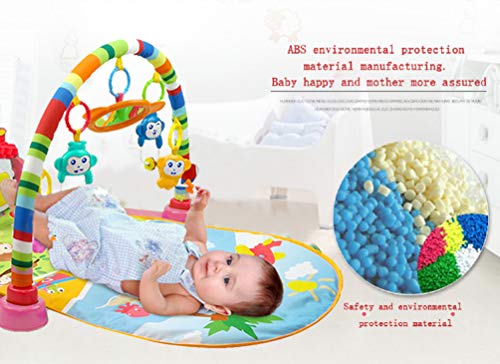 WYSWYG Baby Gym Jungle Musical Play Mats for Floor, Kick and Play Piano Gym Activity Center with Music, Lights, and Sounds Toys for Infants and Toddlers Aged 0 to 6 12Months Old (Pink)
