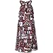 vanberfia Women's Print Chiffon Sleeveless Casual Dress