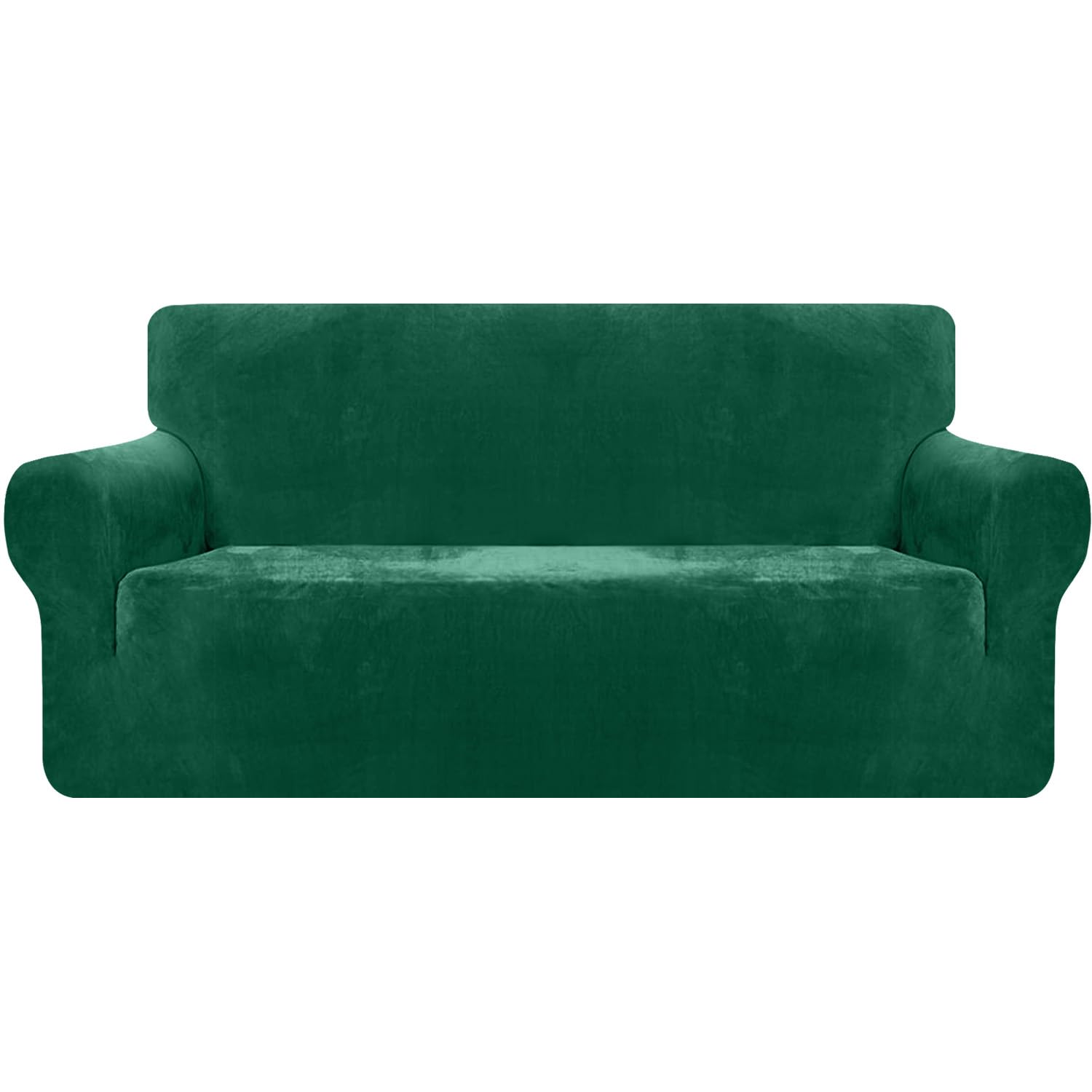 Granbest Premium Thicken Plush Velvet Sofa Cover 3 Seater High Stretch Couch Cover Super Soft Sofa Slipcover Luxury Furniture Protector for Pets and Kids (3 Seater, Green)