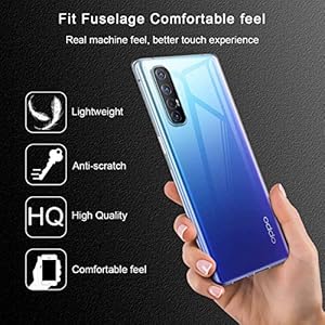 Young & Min Cover per Oppo Find X2 Neo 5G + Pellicola Vetro Temperato, Custodia Sottile Silicone TPU Bumper Case Antiurto Antigraffi Case Cover per Oppo Find X2 Neo 5G - immagine 5