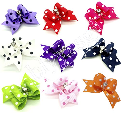 BlyyasgiÂ® Wholesale Lots Rubber Band Hair Bow Headdress Flower for Puppy Dog Pets Gift (10 pieces)