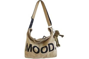 Sumleno Canvas Messenger Vintage Bag Alt Emo Crossbody Bag Goth Punk Shoulder Satchels Harajuku Grunge Handbag