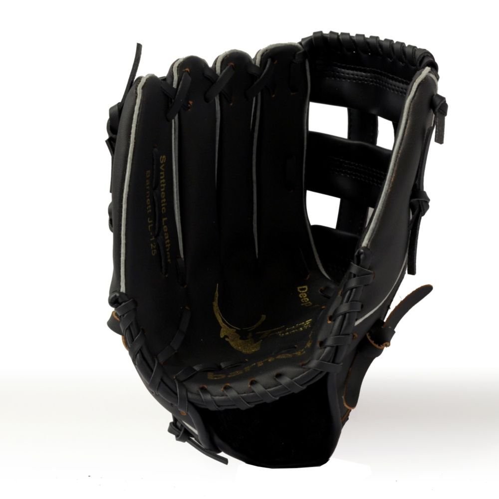 JL-125 RH baseball glove, outfield, polyurethane, size 12,5", black