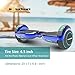 Hoverboard Two-Wheel Self Balancing Electric Scooter UL 2272 Certified, Metallic Chrome with Bluetooth Speaker and LED Light (Chrome Blue)