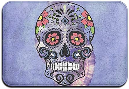 Jingb Fashions Doormat Flower Candy Skull Indoor/Outdoor/Front Welcome Door Mat(23.6"x15.7",L X W)
