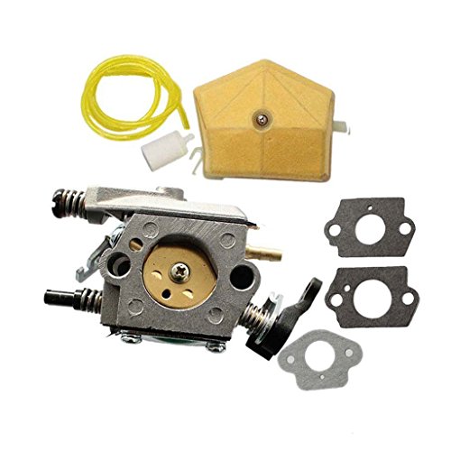 HURI Carburetor with Gasket Air Filter Fuel Filter Fuel Line for Husqvarna 51 55 Chainsaw
