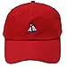 City Hunter C104 Boat Small Embroidered Cotton Baseball Cap 13 Colors (Red)