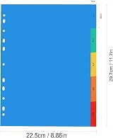 ROS SHINE 16 Pack 1-5 Part A4 Folder Dividers 11-Hole Multi-Color Content List view 3