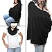 Family First Nursing Scarf for Breastfeeding and Organic Bamboo Nursing Pads (8 pack) Ideal Baby Shower Gift - Onyx