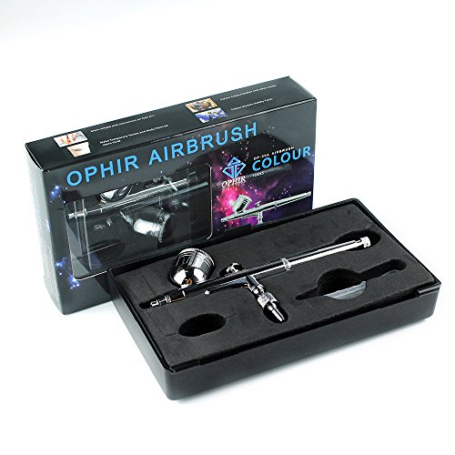 OPHIR 110V US PLUG Mini Air Compressor Airbrush Kit Dual Action for Hobby Makeup Nail Art