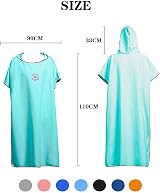 Hiturbo Changing Robe Surf Poncho with Hood One Towel Lightweight view 3