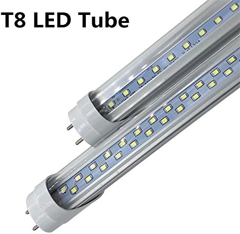 14W LED Tube Light Fluorescent Lighting Lamp Clear Case T8 G13 SMD 2835 110V 85-265V 900mm 0.9M 3ft Led Tubes 5 years warranty (1 PCS) (3FT (90CM), Cool White)