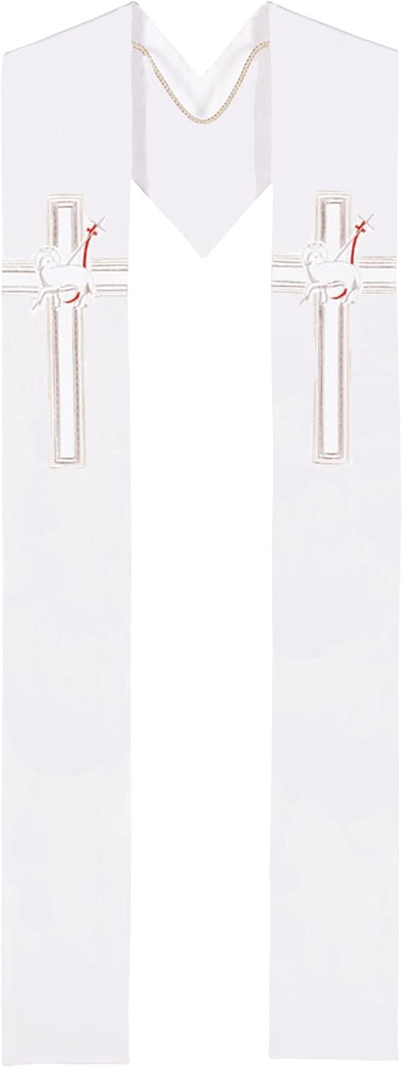 Lamb - White Clergy Stole: Clothing