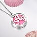 VALYRIA Monogram A Aromatherapy Essential Oil Diffuser Necklace-Stainless Steel Letter Locket Pendant with 11 Refill Pads