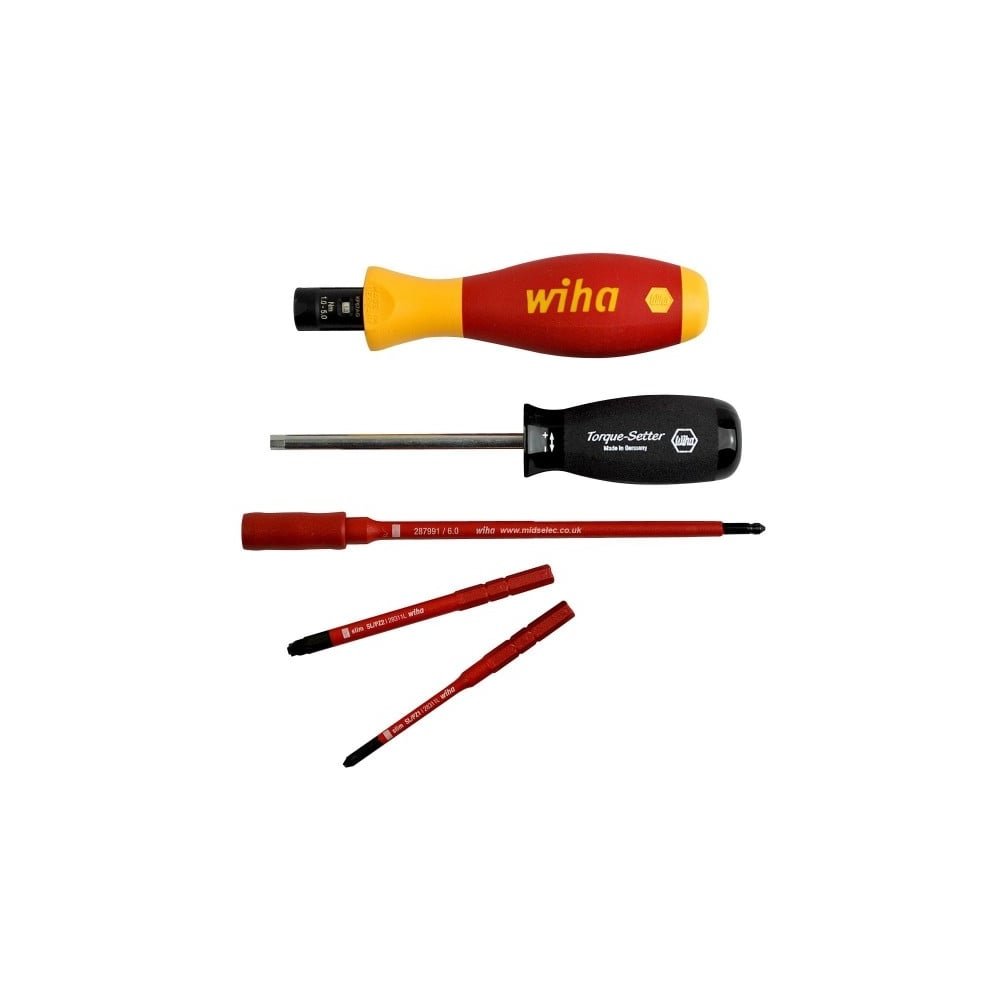 Wiha Torque Screwdriver VDE Electrical Set/Kit, 5 Piece, Torque Head