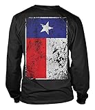 Big Texas Flag Long Sleeve Mens T-Shirt Tee