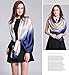 K-Elewon Silk Scarf Gradient Colors silk Scarves Long Lightweight Sunscreen Shawls for Women SK073 (G)