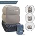 Prazoli Products Koala Kloud Travel Foot Rest Pillow - Inflatable Airplane Footrest | Flight Pillows for Kids | Grey Height Adjustable Toddler Bed | Leg Rest for Home/Office & Long Air & Car Rides