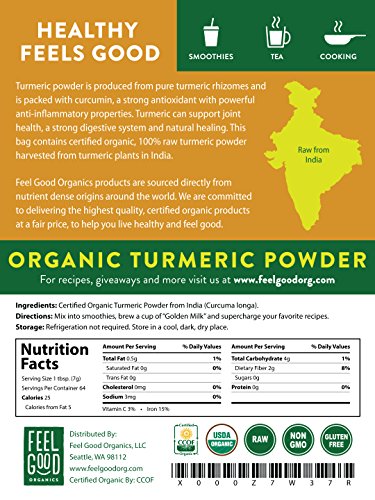 2 Organic+Turmeric+Powder+Resealable+Curcumin