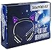 SoundBeast Cat Ear Headphones with Glowing Lights (Purple)